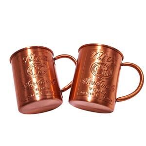 Tito's Handmade Vodka Copper Cups TX Set of 2 Moscow Mule Mug Bareware Bad Bunny